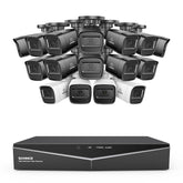1080p 16 Channel 16 Camera Outdoor Wired Security System, Smart Motion Detection, 100 ft Infrared Night Vision, IP67 Weatherproof